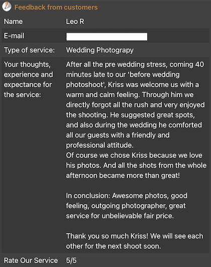 Customer Feedback